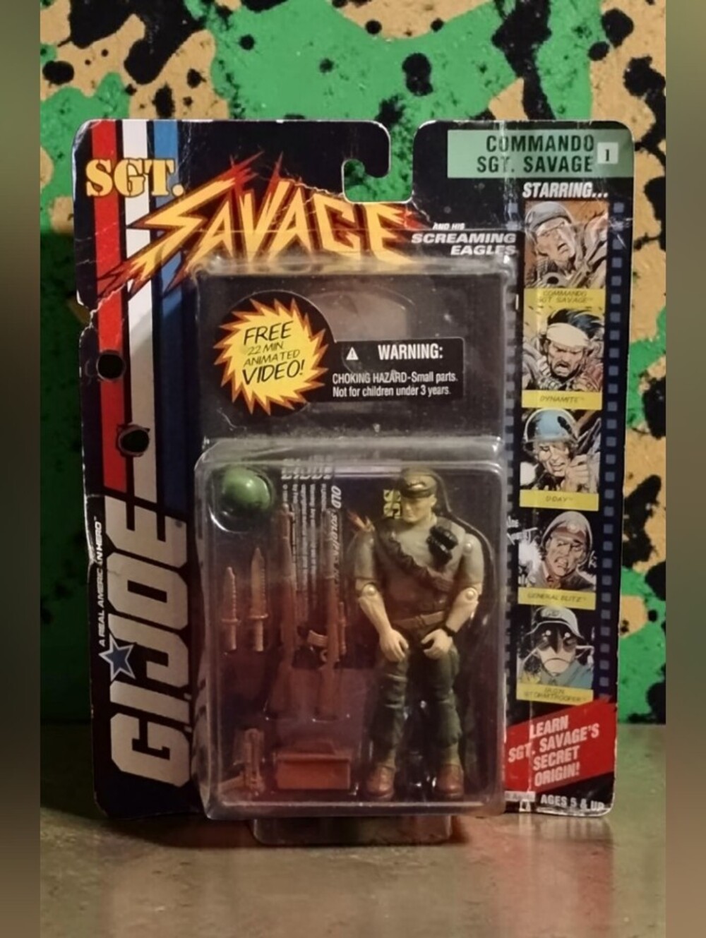 NIB 94' G.I. Joe "Sgt. Savage & his Screaming Eagles" Commando Action Figure